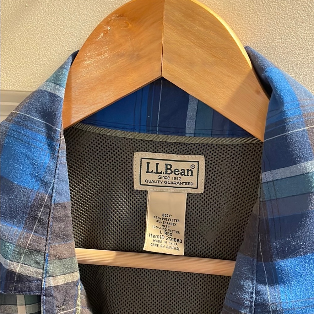 L.L. Bean Blue Lightweight Shirt Jacket